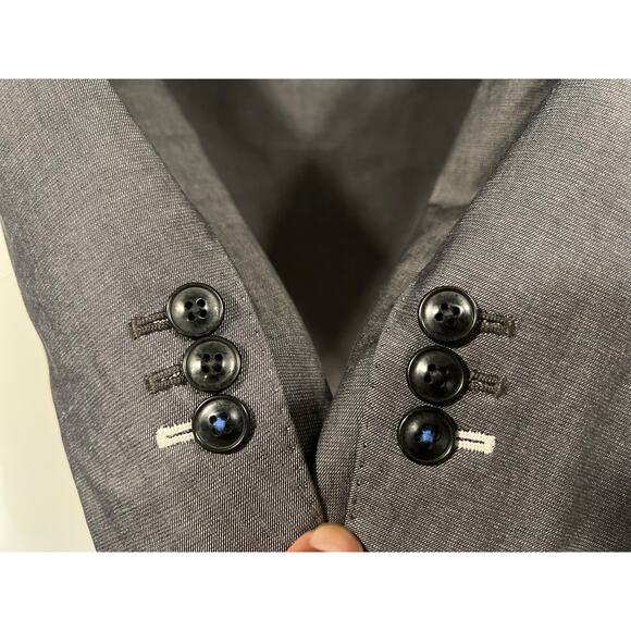 Mens 611 Saks Fifth Avenue Gray Sport coat Blazer 42 - Picture 4 of 6